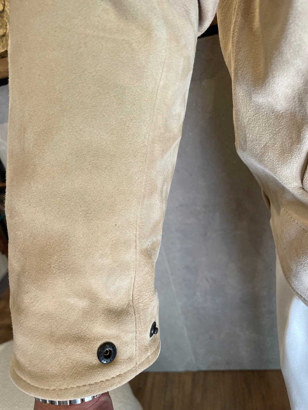 Giacca in pelle scamosciata