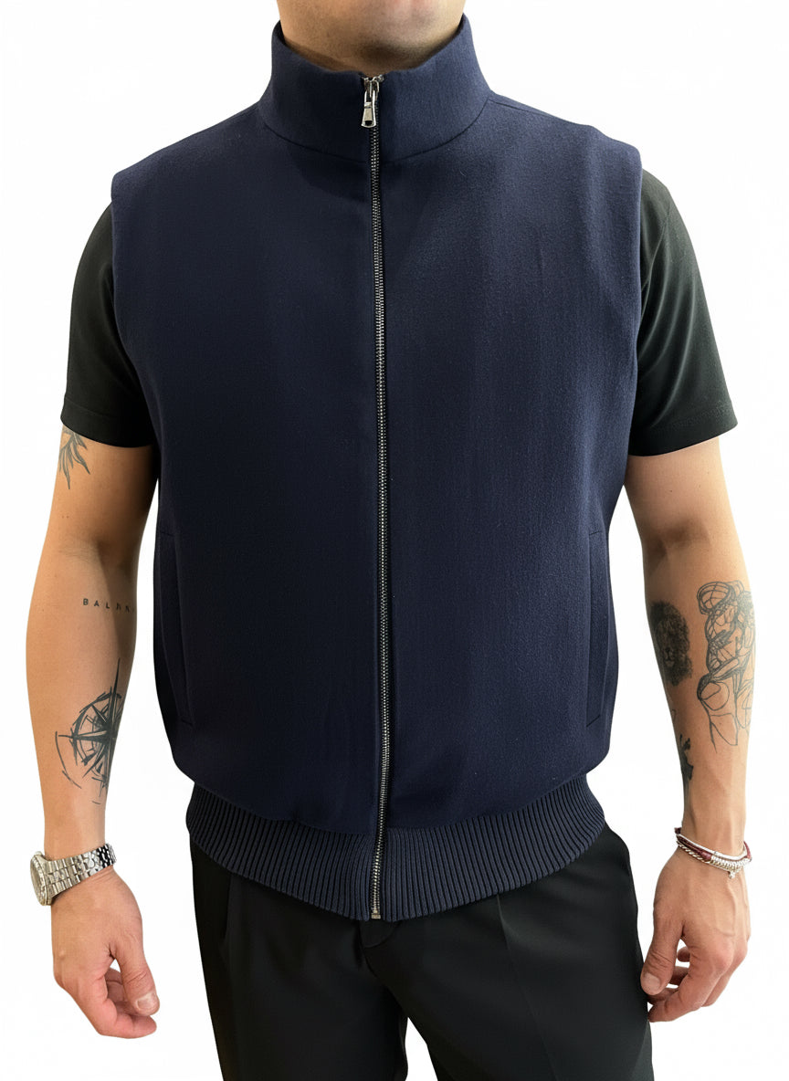 Gilet collo alto