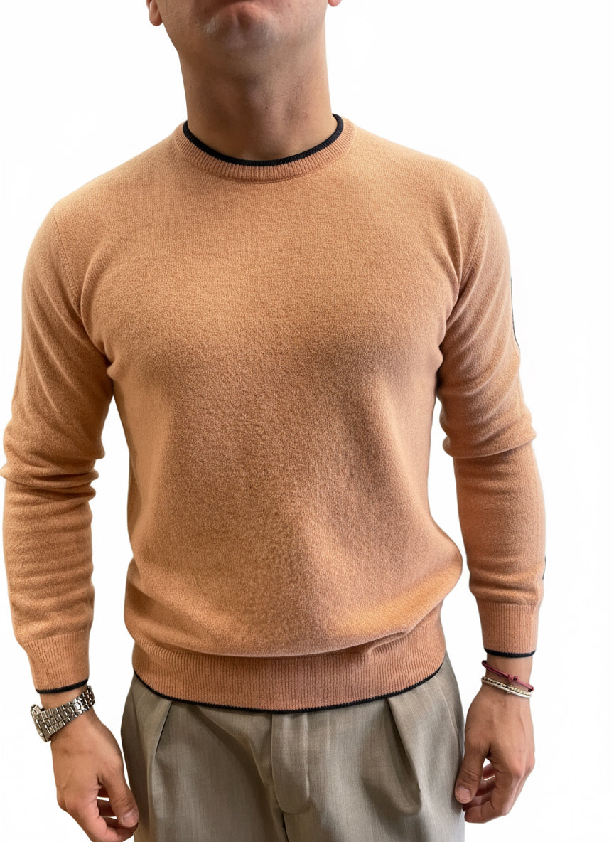 Maglione girocollo misto lana