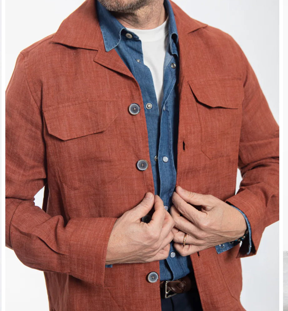Camicia giacca in lino