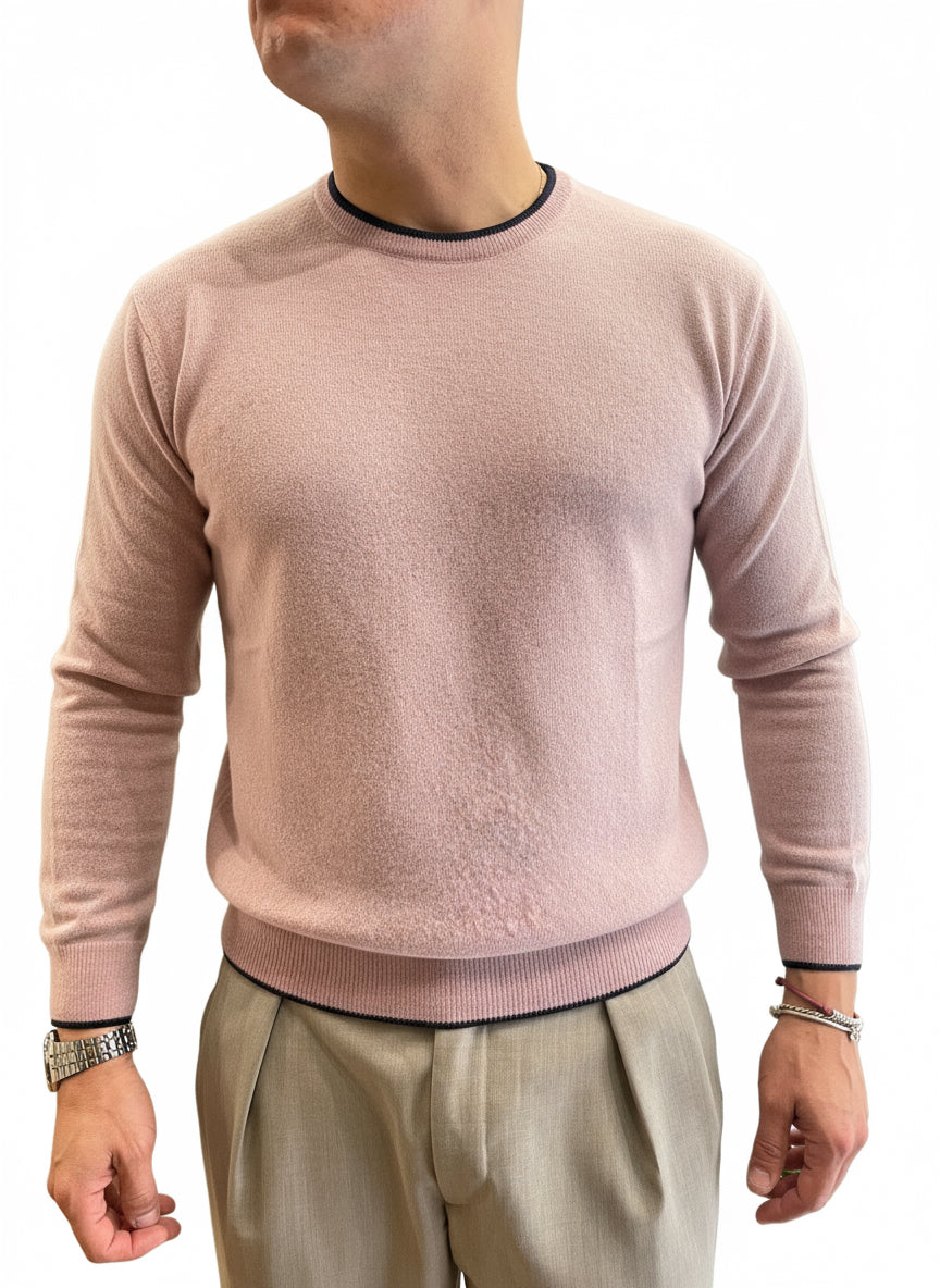 Maglione girocollo misto lana