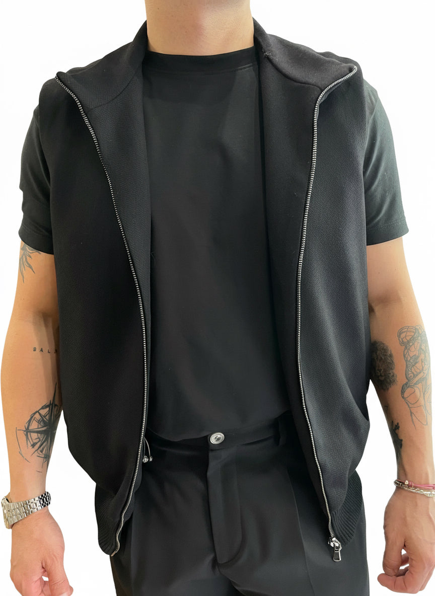 Gilet collo alto