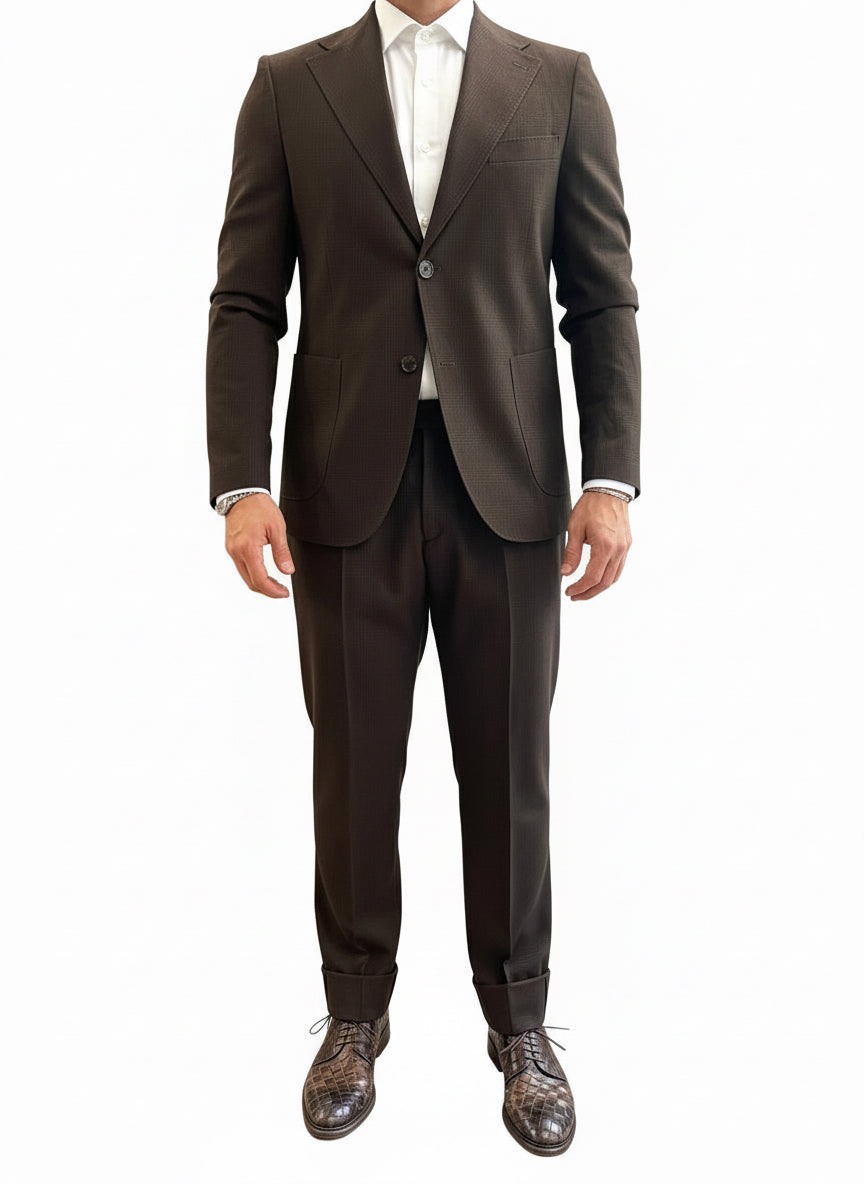 Abito monopetto flanella a quadri