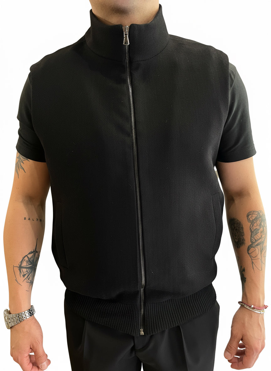 Gilet collo alto