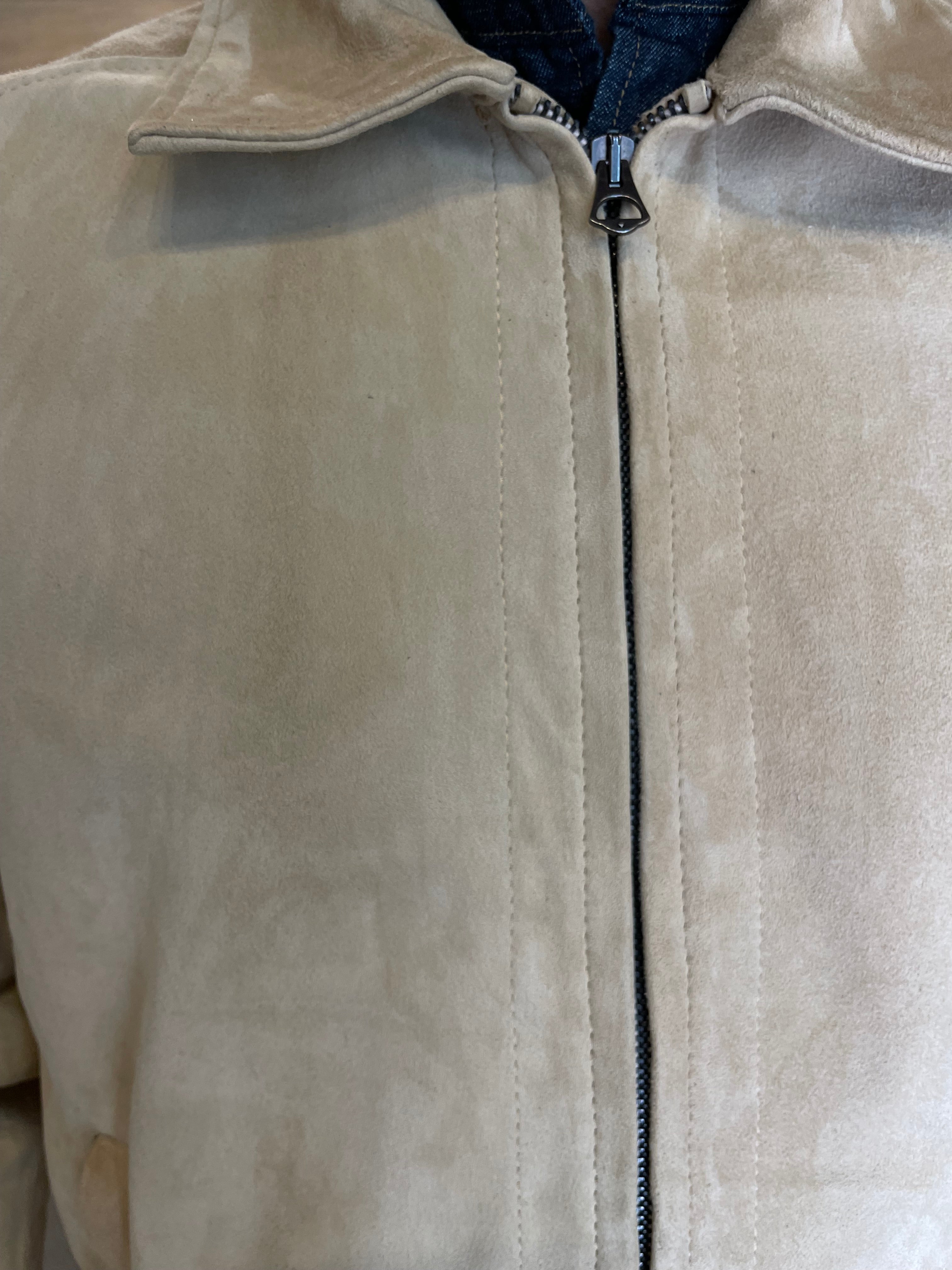 Giacca in pelle scamosciata