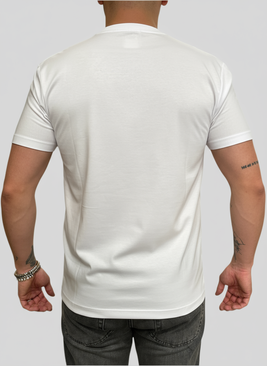 T-SHIRT GIROCOLLO BIANCO