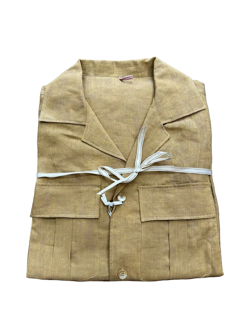 Camicia in lino con tasche