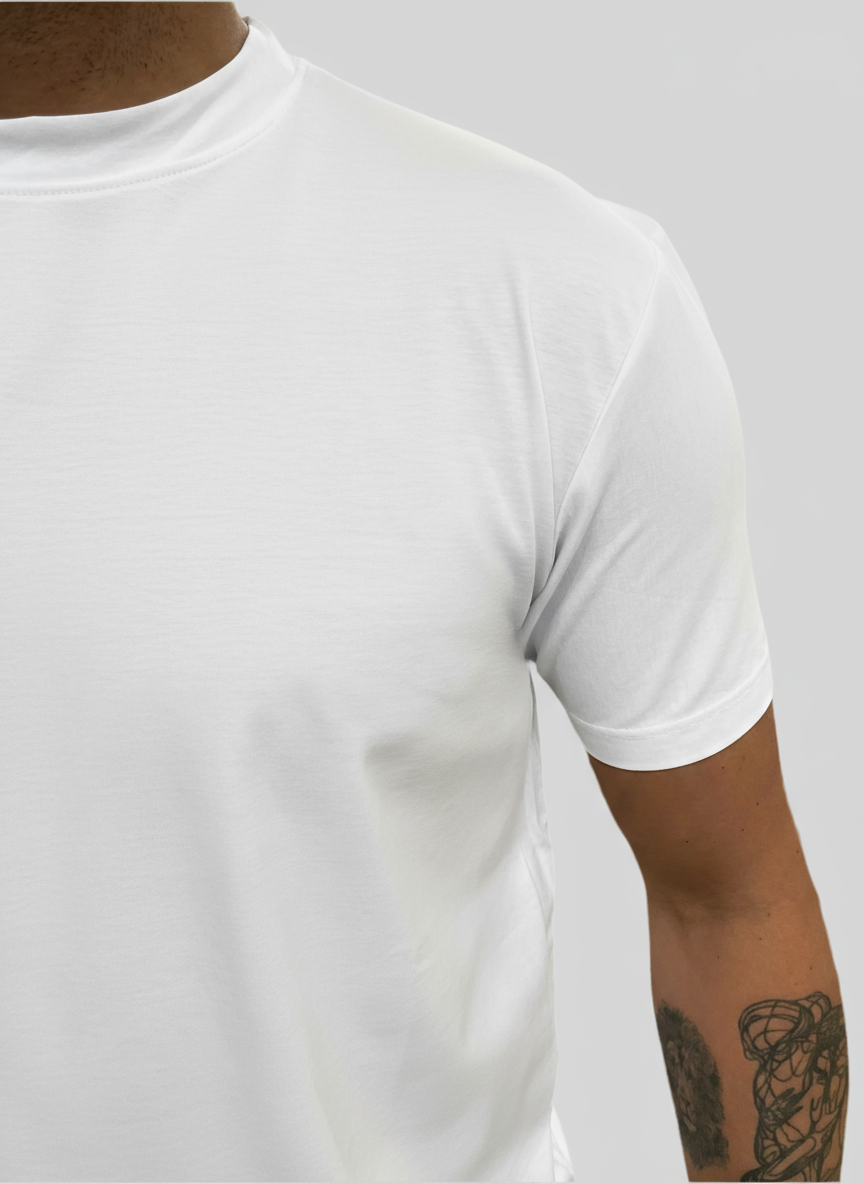 T-SHIRT GIROCOLLO BIANCO