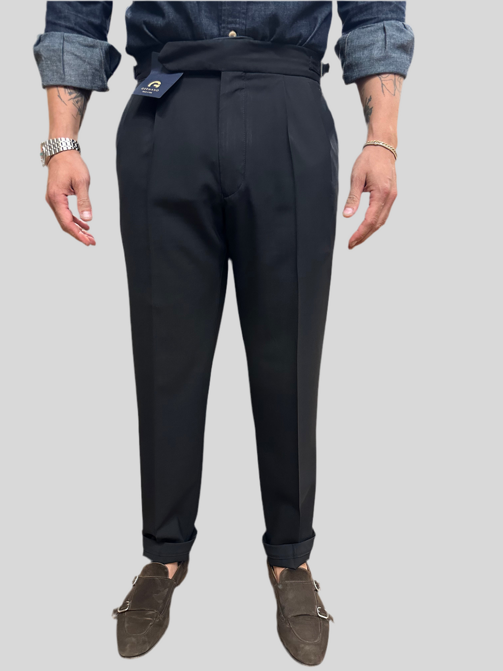 Pantalone TRENDY Germano nero lavato