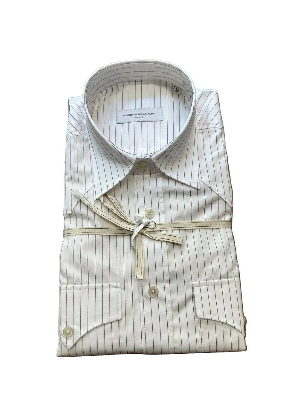 Camicia Micro riga rossa