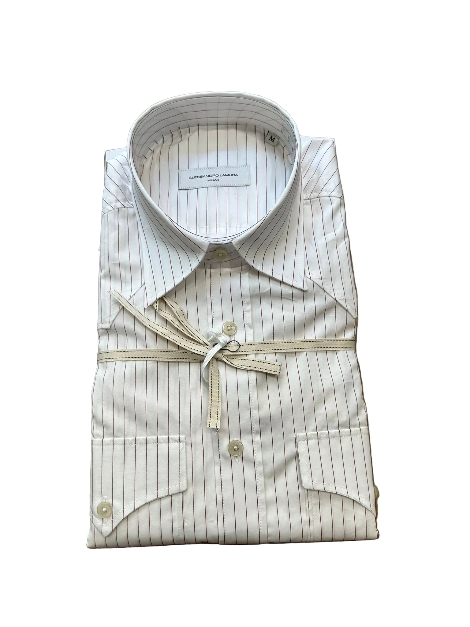 Camicia Micro riga rossa