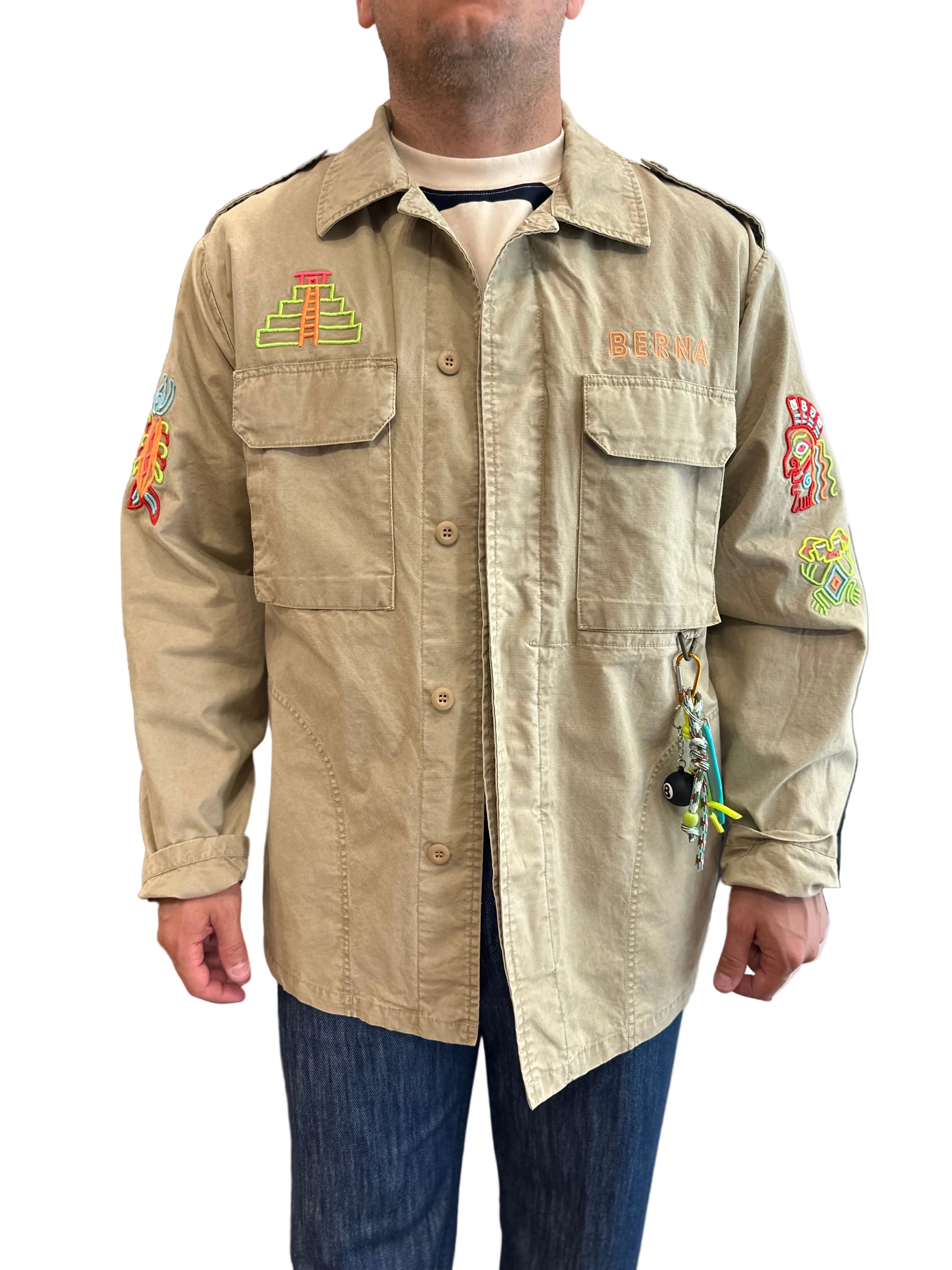 OVERSHIRT CON RICAMI AZTECH