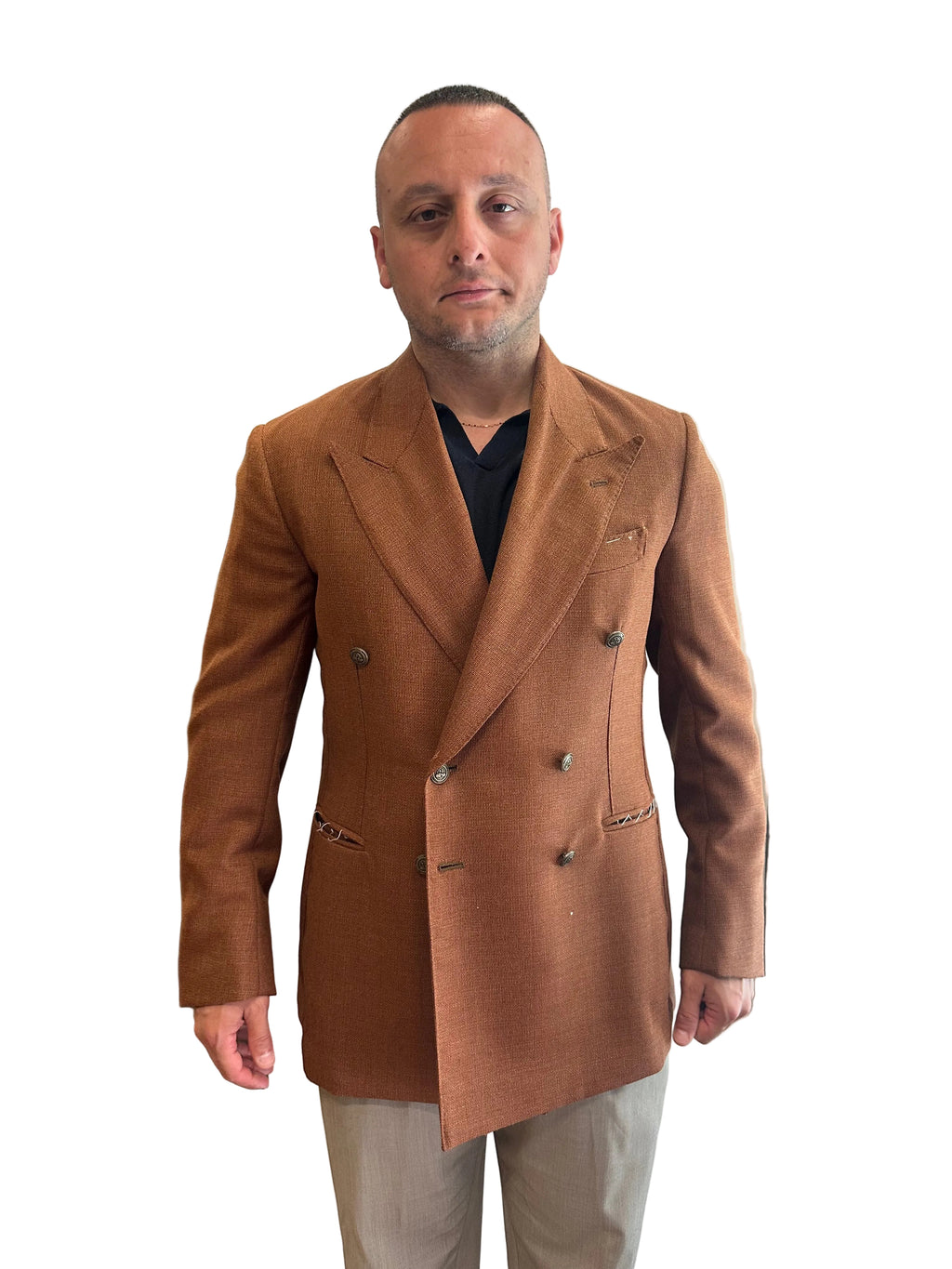 Giacca doppiopetto in lino