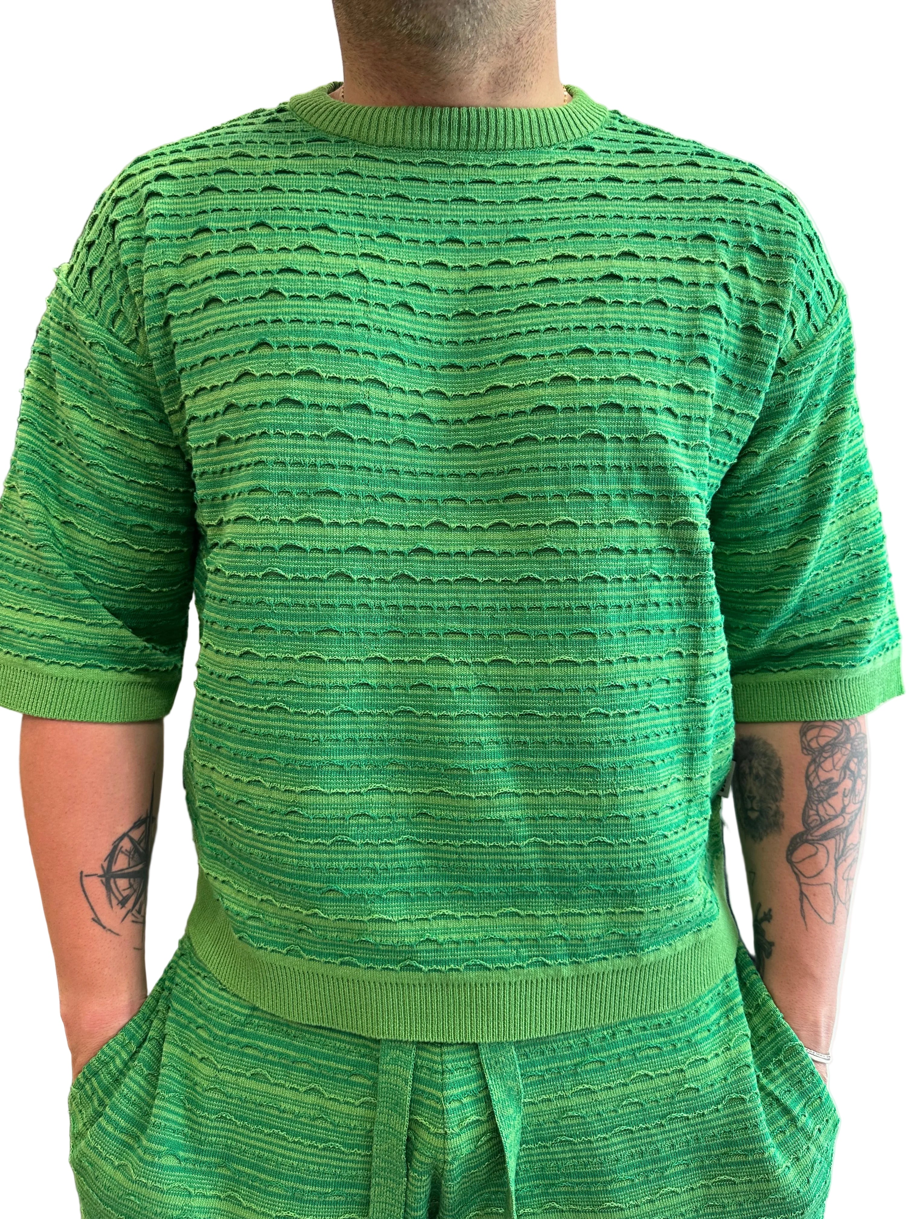 T-SHIRT IN MAGLIA DEVORÈ