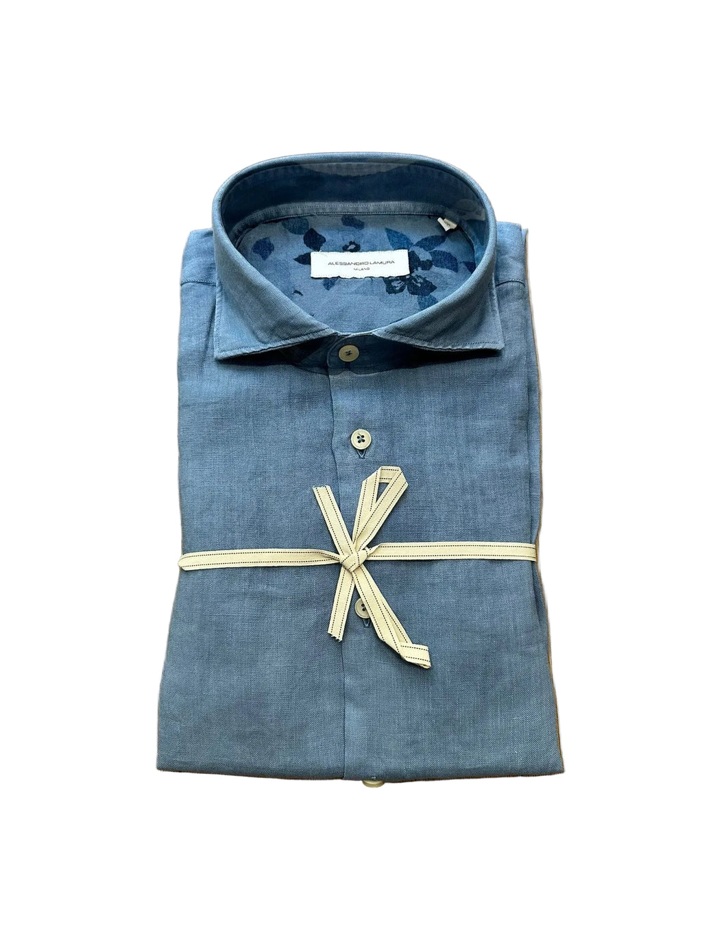 Camicia azzurra in lino