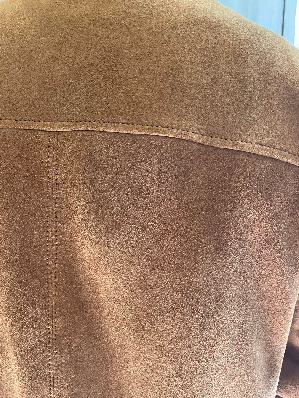 Giacca over in pelle scamosciata